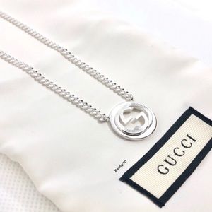 COPY - New Authentic GUCCI GG Groove Silver Necklace 16"